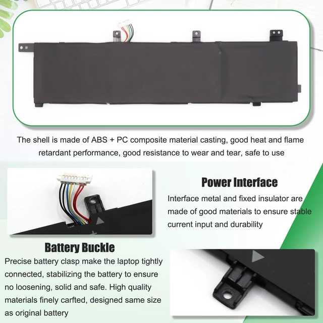 Alt view image 6 of 7 - C31N1843 Battery Replacement for ASUS VivoBook S14 S432FA S432FL For Vivobook S15 S532 S532FA S532FL X432FA X432FL X432FLC X532FA X532FL X532FLC S432FA-EB008T S532FA-DH55 Series, 11.55V 42Wh