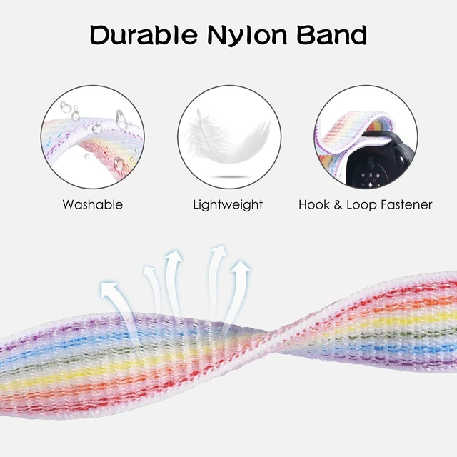 Alt view image 4 of 7 - Nylon Band & Case Compatible with Fitbit Ace LTE, Breathable Braided Wristband Soft Sport Loop Replacement Strap for Google Ace LTE