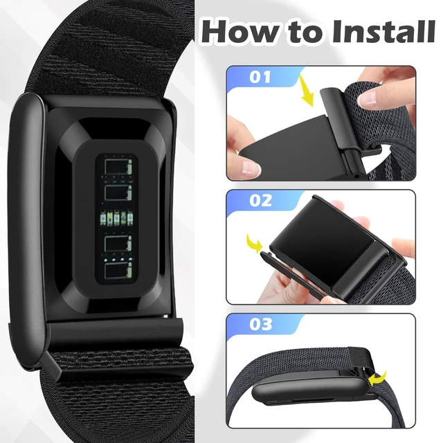 Alt view image 3 of 7 - Nylon Sport Bicep Bands for Whoop 5.0/MG/One/Peak/Life Band(Length 45cm) Elastic Replacement Arm/Ankle Straps for Whoop 5.0 Bicep Band Fitness Tracker, Adjustable Breathable Bands for Men Women