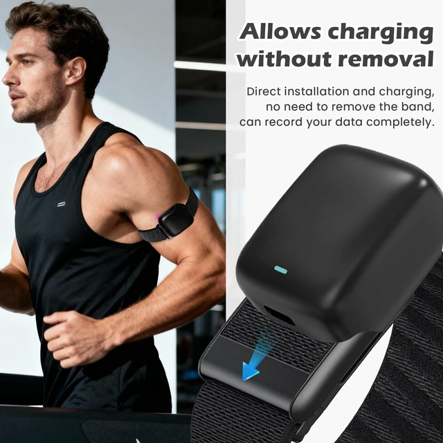 Alt view image 4 of 7 - Nylon Sport Bicep Bands for Whoop 5.0/MG/One/Peak/Life Band(Length 45cm) Elastic Replacement Arm/Ankle Straps for Whoop 5.0 Bicep Band Fitness Tracker, Adjustable Breathable Bands for Men Women