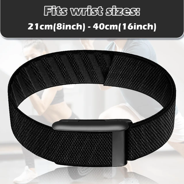 Alt view image 5 of 7 - Nylon Sport Bicep Bands for Whoop 5.0/MG/One/Peak/Life Band(Length 45cm) Elastic Replacement Arm/Ankle Straps for Whoop 5.0 Bicep Band Fitness Tracker, Adjustable Breathable Bands for Men Women