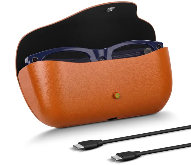 Main image of Portable AI Glasses Charging Case Compatible with Rai-Ben Meeta Gen1/Gen2 3000mAh Battery with LED Display - Replacement Smart Charger Case for Raiben Meeta Oakley Meta HSTN/Wayfanen/Skyler/Headline