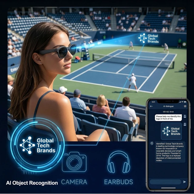 Alt view image 3 of 7 - POV Vlog Camera Glasses with Open-Ear & Photochromic Seamless POV capture, real-time voice translation & all-day comfort fit