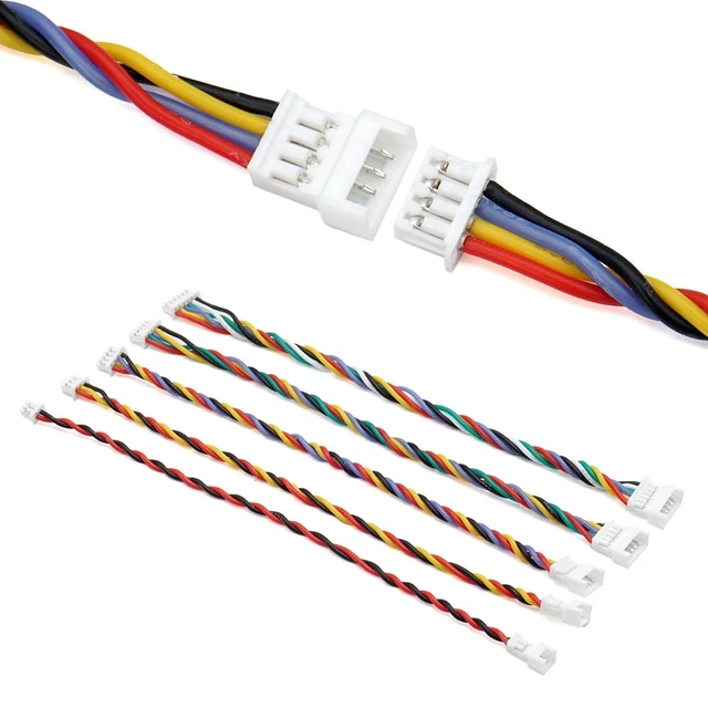 Alt view image 4 of 6 - 1.25mm Male and Female Connectors Socket and Plug with Pre-Crimped Cables Compatible with JST Molex PicoBlade 1.25 for Pixhawk Silicone 13cm Wire (Male and Female)