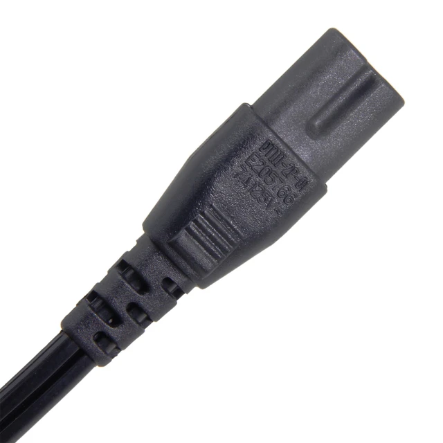 Alt view image 3 of 7 - 2-Pack Short 1FT Figure 8 Power Cord, 18AWG 2 Prong AC Cable for TV Short cables, 18AWG C7 connectors, save space on strips, compatible with most devices, great value for multiple electronics