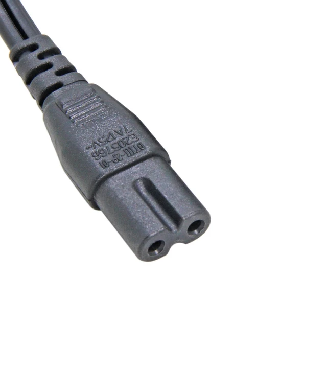 Alt view image 5 of 7 - 2-Pack Short 1FT Figure 8 Power Cord, 18AWG 2 Prong AC Cable for TV Short cables, 18AWG C7 connectors, save space on strips, compatible with most devices, great value for multiple electronics