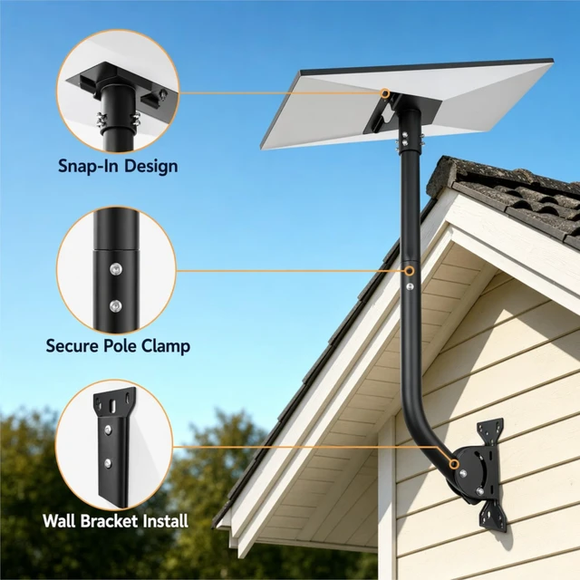 Alt view image 3 of 7 - Wall Mount for Starlink Gen 3, Extend Satellite Dish Mounting Bracket with kit