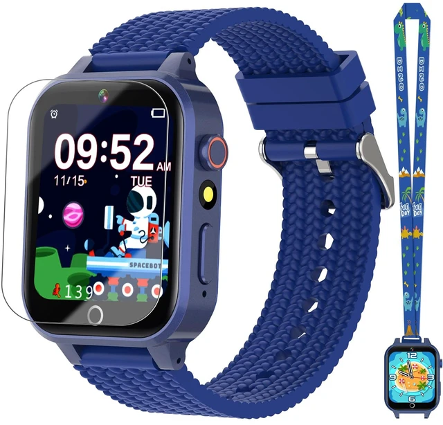 Main image of Kids Smart Watch for Boys Age 5-12, Kids Watch with 26 Games, Camera Music Player Pedometer Habit Tracking HD Touchscreen Flashlight Smart Watch for Kid Birthday Gifts for Boys Ages 6 7 8 9 (Blue)