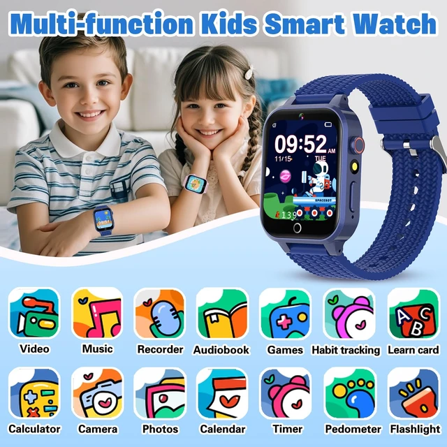 Alt view image 2 of 7 - Kids Smart Watch for Boys Age 5-12, Kids Watch with 26 Games, Camera Music Player Pedometer Habit Tracking HD Touchscreen Flashlight Smart Watch for Kid Birthday Gifts for Boys Ages 6 7 8 9 (Blue)