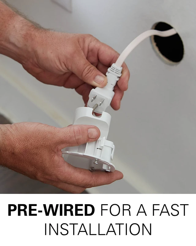 Alt view image 5 of 7 - in-Wall Cable Management Kit for Speakers & TVs - Conceal Cables When Mounting Speakers Or TVs On The Wall - Prewired for Easy Install-WSIWP1-W1