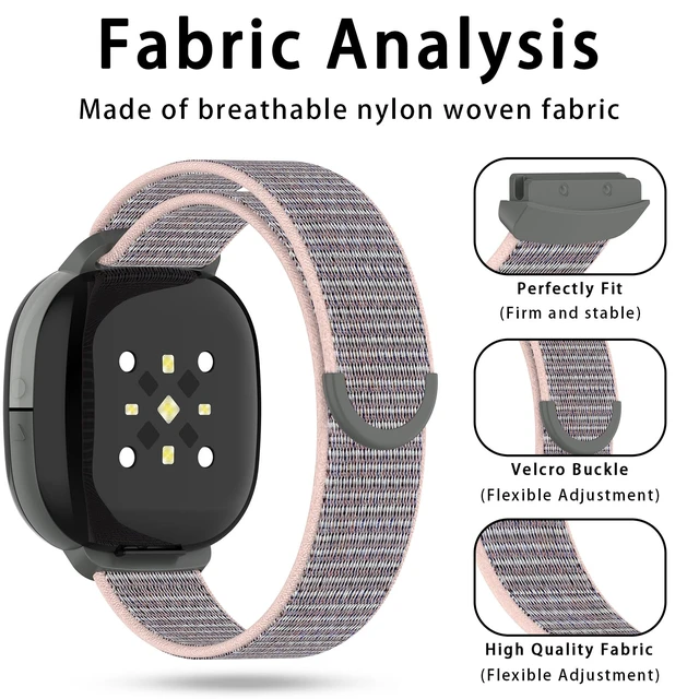 Alt view image 2 of 7 - 3-Pack Nylon Bands Compatible with Google Fitbit Ace LTE (2024), Breathable Sport Replacement Straps Soft Adjustable Solo Loop Nylon Wristband for Fitbit Ace LTE