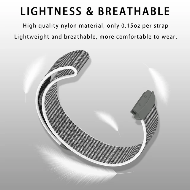 Alt view image 3 of 7 - 3-Pack Nylon Bands Compatible with Google Fitbit Ace LTE (2024), Breathable Sport Replacement Straps Soft Adjustable Solo Loop Nylon Wristband for Fitbit Ace LTE