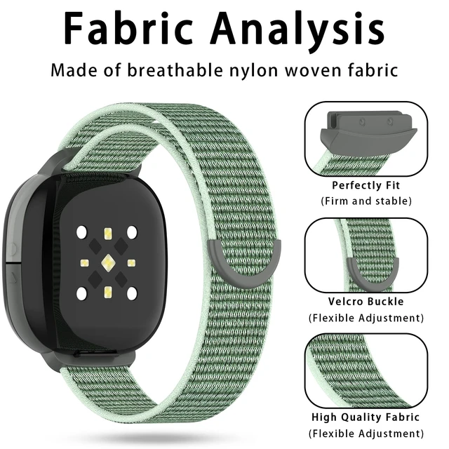 Alt view image 2 of 7 - 3-Pack Nylon Bands Compatible with Google Fitbit Ace LTE (2024), Breathable Sport Replacement Straps Soft Adjustable Solo Loop Nylon Wristband for Fitbit Ace LTE