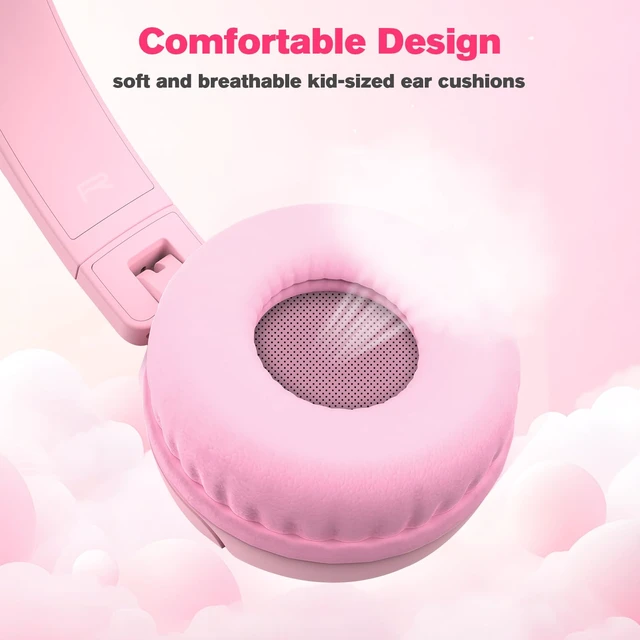 Alt view image 5 of 7 - K6C Kids Headphones with USB-C, for Toddler & Kids Ages 2-12, 85dB Safe Volume Limited, Adjustable Headband & Foldable Wired, On-Ear Headphones for School, Travel, Tablet, iPad