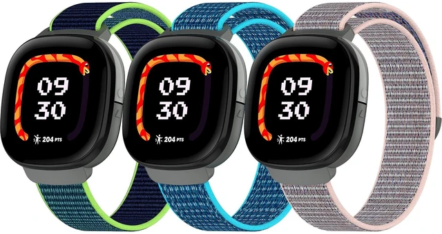 Main image of 3-Pack Nylon Bands Compatible with Google Fitbit Ace LTE (2024), Breathable Sport Replacement Straps Soft Adjustable Solo Loop Nylon Wristband for Fitbit Ace LTE