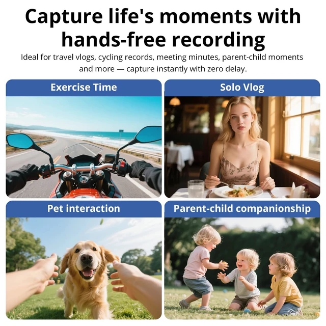 Alt view image 3 of 7 - AI Smart Glasses: 8MP stabilized Camera, 30+ Language Real-time Translation, ChatGPT AI, Object Recognition, 300mAh, Type-C, 2 Lenses, BT6.0 Open-Ear Audio. for vlog, Travel & Business