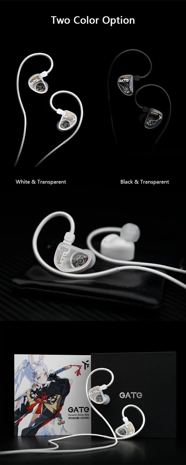 Alt view image 7 of 7 - TRUTHEAR GATE Cost-Effective Dynamic Driver in-Ear Headphone with 0.78 2Pin Cable (White, with mic)