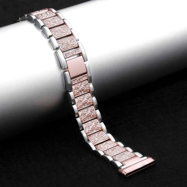 Alt view image 2 of 6 - Bling Bands Compatible with fitbit Sense 2/Sense/Versa 4/Versa 3, Women Replacement Wristbands Dressy Luxurious Bracelet for Ladies