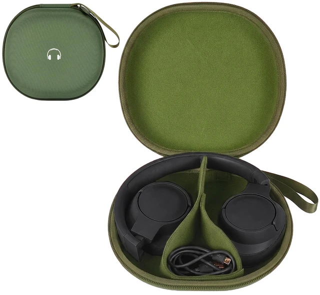 Main image of Headphone Case for JBL Tune 770NCfor JBL Live, 770NC, 660NC, 650B Adjustable Divider, Cable Space and Carry Handle for Commuting, Gym and Travel, Students and Music Lovers - Military Green