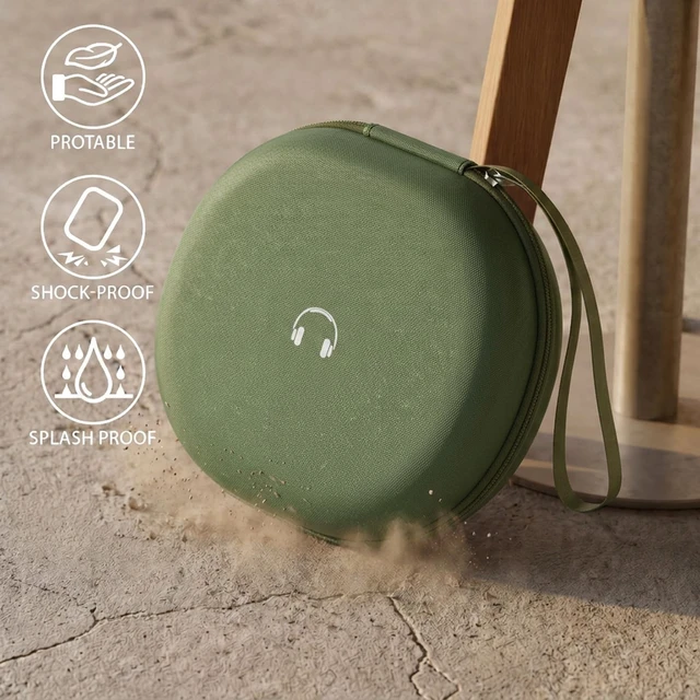 Alt view image 5 of 7 - Headphone Case for JBL Tune 770NCfor JBL Live, 770NC, 660NC, 650B Adjustable Divider, Cable Space and Carry Handle for Commuting, Gym and Travel, Students and Music Lovers - Military Green