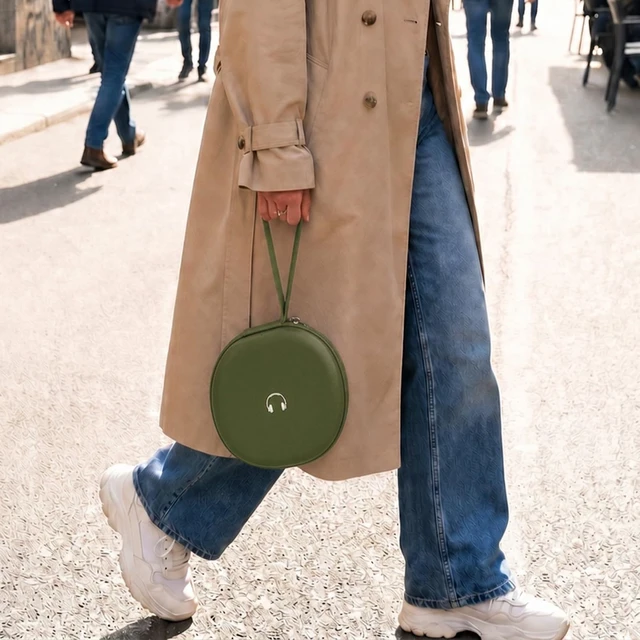 Alt view image 6 of 7 - Headphone Case for JBL Tune 770NCfor JBL Live, 770NC, 660NC, 650B Adjustable Divider, Cable Space and Carry Handle for Commuting, Gym and Travel, Students and Music Lovers - Military Green