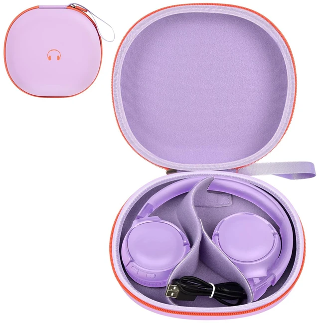 Main image of Headphone Case for JBL Tune 770NCfor JBL Live, 770NC, 660NC, 650B Adjustable Divider, Cable Space and Carry Handle for Commuting, Gym and Travel, Students and Music Lovers, Case Only - Purple