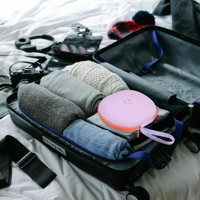 Alt view image 7 of 7 - Headphone Case for JBL Tune 770NCfor JBL Live, 770NC, 660NC, 650B Adjustable Divider, Cable Space and Carry Handle for Commuting, Gym and Travel, Students and Music Lovers, Case Only - Purple