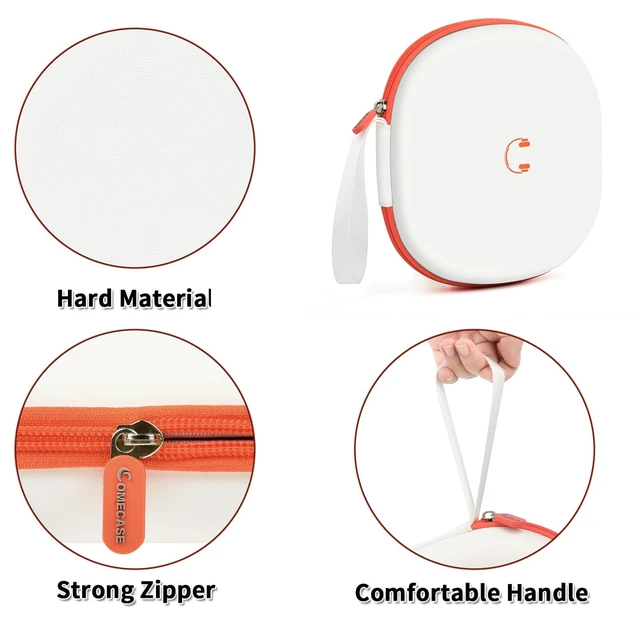 Alt view image 4 of 7 - Headphone Case for JBL Tune 770NCfor JBL Live, 770NC, 660NC, 650B Adjustable Divider, Cable Space and Carry Handle for Commuting, Gym and Travel, Students and Music Lovers, Case Only - White