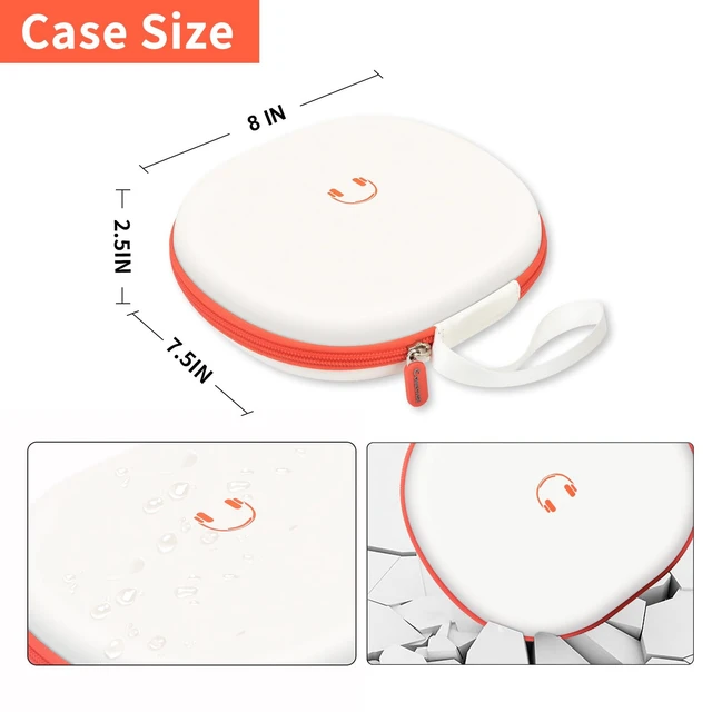Alt view image 5 of 7 - Headphone Case for JBL Tune 770NCfor JBL Live, 770NC, 660NC, 650B Adjustable Divider, Cable Space and Carry Handle for Commuting, Gym and Travel, Students and Music Lovers, Case Only - White
