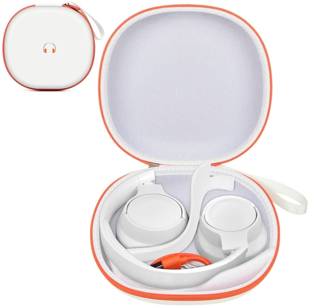 Main image of Headphone Case for JBL Tune 770NCfor JBL Live, 770NC, 660NC, 650B Adjustable Divider, Cable Space and Carry Handle for Commuting, Gym and Travel, Students and Music Lovers, Case Only - White