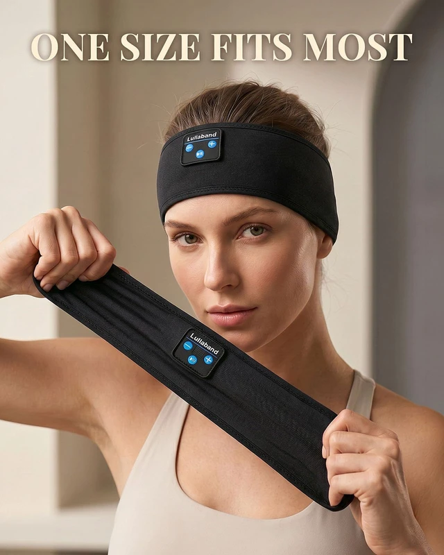 Alt view image 7 of 7 - Sleep Headphones, Bluetooth Headband Headphones with 12-Hour Battery, Soft Headband for Sleeping, Travel, Exercise, Yoga & Relaxation