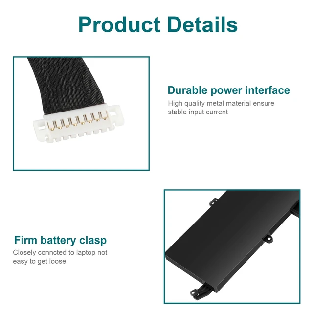 Alt view image 4 of 7 - C41N1908 Battery Replacement for Asus ROG Zephyrus G14 GA401II GA401IV GA401IH GA401IU GA401IV GA401IV-BR9N6 GA401Q GA401QH GA401QM 0B200-03610000
