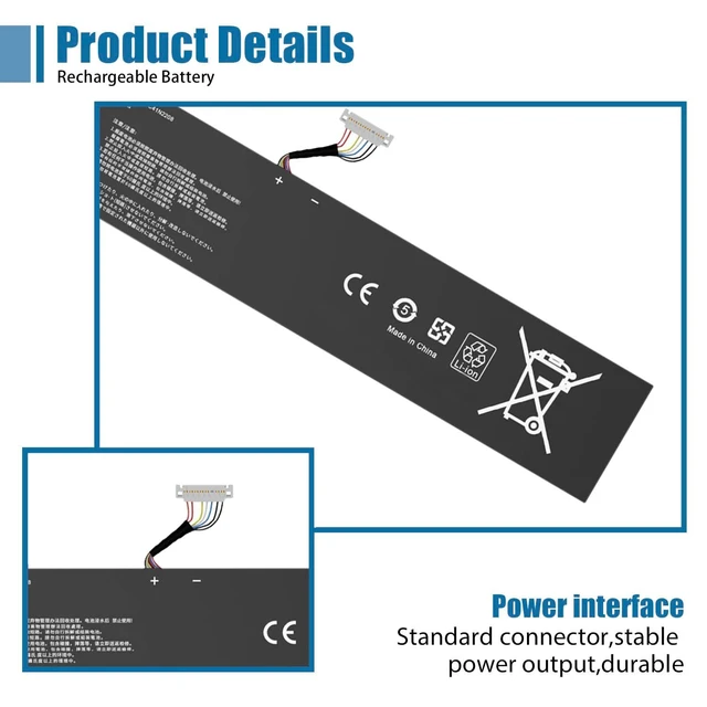 Alt view image 3 of 6 - C41N2208 Laptop Battery Replacement for ASUS ROG Ally RC71L PC71L Gaming Handheld PC Series 15.48V 72Wh 4650mAh