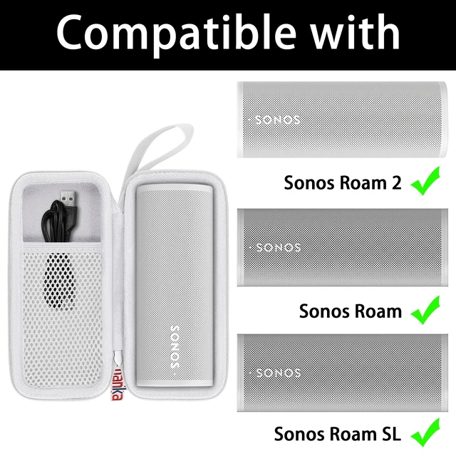 Alt view image 2 of 7 - Hard Travel Case Replacement for Sonos Roam 2 / Sonos Roam Portable Smart Bluetooth Speaker