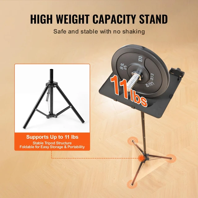 Alt view image 4 of 7 - Projector Stand, Laptop Stand Tripod Adjustable Height 26.97 to 63 in, Portable Projector Tripod with Tray & Gooseneck Phone Holder, for Outdoor Movies, Home, Office, Stage or Studio
