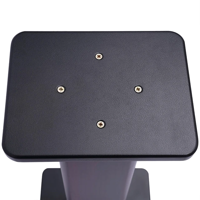 Alt view image 7 of 7 - 1 Pair Universal Wood Speaker Stands, Premium Surround Sound Home Theater Audio Stands, Bookshelf Speakers or Studio Monitors Stands (28" - Black Walnut)