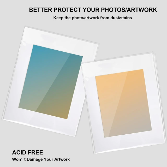 Alt view image 3 of 7 - 100 Pack Acid-Free Crystal Clear Sleeves Storage Bags for 11x14 Art Prints/Framing Mat Mattes/Photos/Pictures,11 1/4 X 14 3/8 OPP Plastic Bag (Bag Size: 11 1/4 X 14 3/8)