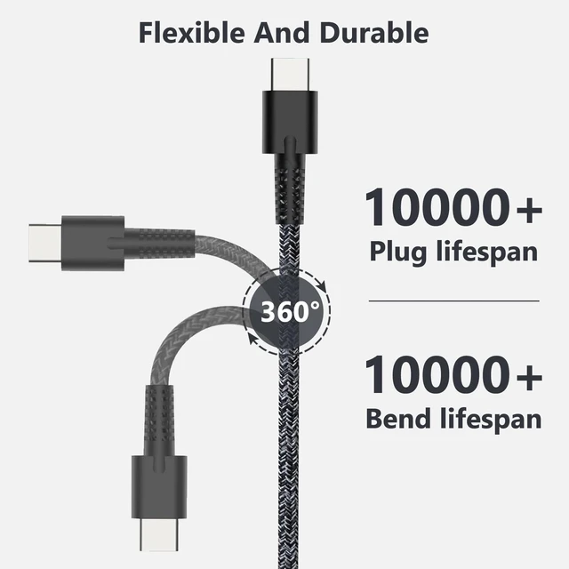 Alt view image 5 of 7 - Slim 65W USB C Laptop Charger Compatible with HP Chromebook X360, Envy, Elitebook, Spectre X360, Elitebook/Chromebook/Elite x2/Envy/ProBook Travel Type C Power Cord Supply