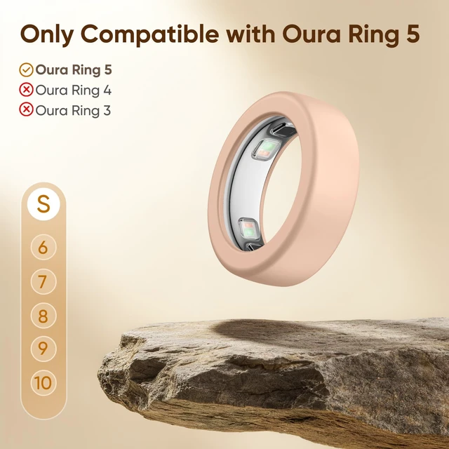 Alt view image 2 of 7 - 15 Pack Silicone Ring Cover Compatible with Oura Ring 5, S Ultra-Thin Silicone Cover, Anti-Scratch Protection for Smart Ring Health Tracker, Ring Protector Case for Men Women