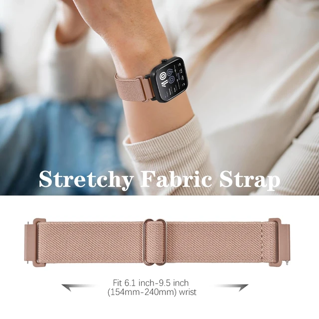 Alt view image 4 of 7 - 10 Pack Watch Bands Compatible with Amazfit Bip 6/Bip 5/Active Max/Bip Max/Balance 2/Balance,22mm Soft Stretchy Nylon Replacement Sports Strap for Amazfit GTR 4/3/3 Pro/Cheetah Women Men