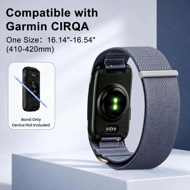 Alt view image 3 of 7 - Nylon Sport Band Compatible with Garmin CIRQA Bicep Bands, Adjustable Hook & Loop Replacement Wrist Strap Breathable Soft Bicep Bands for Men Women
