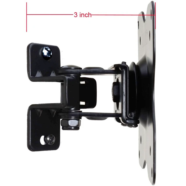 Alt view image 4 of 6 - ML411B Adjustable Tilt Swivel Rotation TV Wall Mount Bracket for 19" to 42" LCD LED TV and Monitor (Max 44 lbs, VESA 100/75) Black 1FF (Pack of 2)