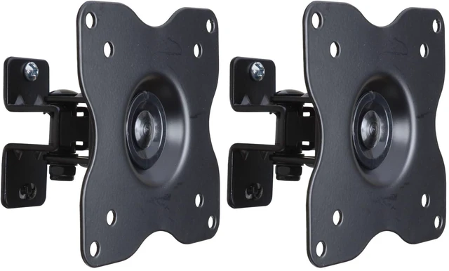 Main image of ML411B Adjustable Tilt Swivel Rotation TV Wall Mount Bracket for 19" to 42" LCD LED TV and Monitor (Max 44 lbs, VESA 100/75) Black 1FF (Pack of 2)