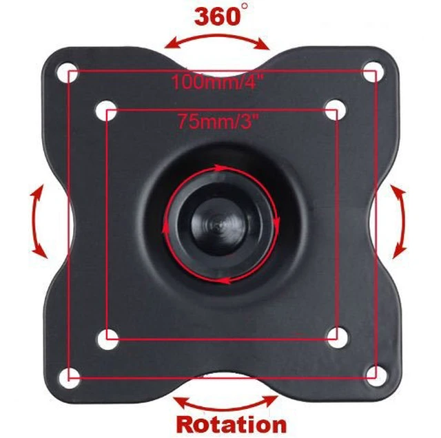 Alt view image 3 of 6 - ML411B Adjustable Tilt Swivel Rotation TV Wall Mount Bracket for 19" to 42" LCD LED TV and Monitor (Max 44 lbs, VESA 100/75) Black 1FF (Pack of 2)