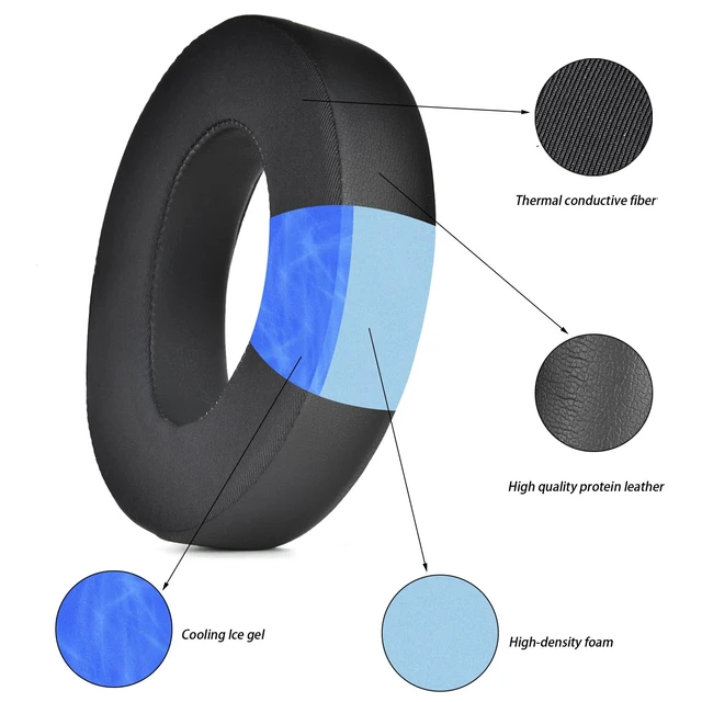 Alt view image 2 of 6 - Replacement Ear Pads for Bose 700/NC700 Wireless Headphones Extra Durable Cooling Gel Ear Cushions with Isolation Memory Foam, Reduce Noise,Cool and Sweatproof,Black