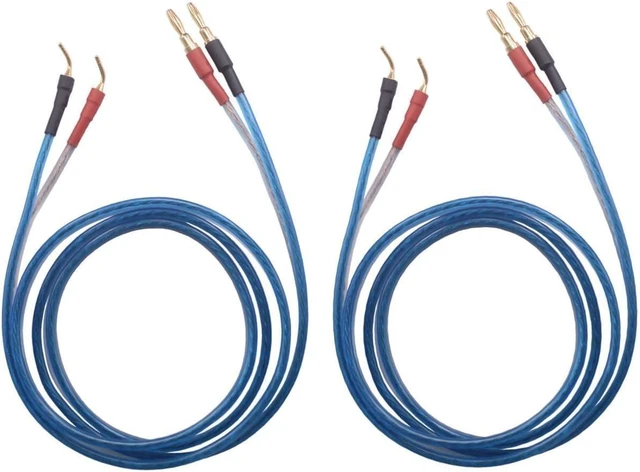 Main image of ZB-SB 1pair Set(4banana&4pin) HiFi OFC Speaker Wire, Banana Plug to Pin Type Plug, 1.5M(4.92ft)/3M(9.84ft)/5M(16ft)/7M(22.9ft), ZB-SB (3M(9.84ft))