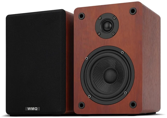 Main image of 40W*2 Passive Bookshelf Speakers for Record Players and Home Theater Systems, Midrange and High-Frequency Stereo Speakers, Indoor Rear Surround Speakers, Requires a Receiver or Amplifier, (Brown)