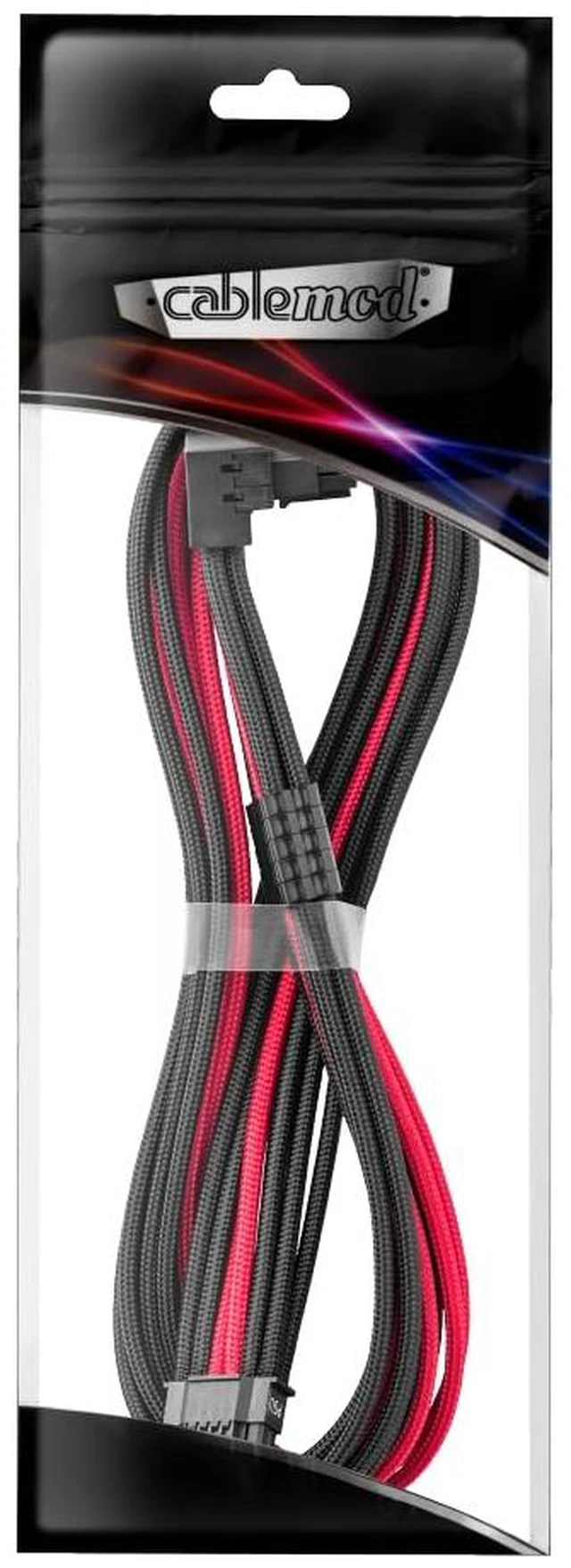 Alt view image 4 of 4 - Pro ModFlex Universal 12V-2x6 PCIe Cable (Blk+Red, 16p-16p, 90°B) Paracord Pro Series. 16-pin to 16-pin, 60cm. 12V-2x6 StealthSense connector. Any PSU with native 12V-2x6 output