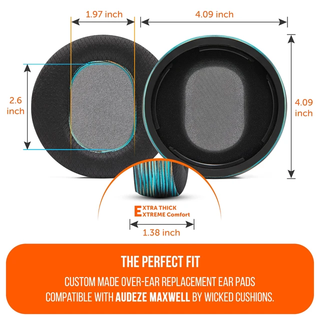Alt view image 5 of 7 - Mod Kit V2 for Maxwell 1 - Cooling Gel Earpads & Wide Headband Made by Wicked Cushions For Audeze Maxwell Xbox & PS5 Gen 1, Enhanced Comfort & Cooling The Simulation