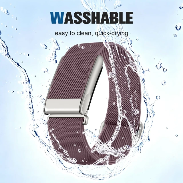 Alt view image 3 of 7 - Stretchy Band Compatible with Whoop 5.0 Bands One, Peak and Life MG, Breathable Adjustable Soft Solo Loop Elastic Nylon Sport Strap Accessories for Whoop Band 5.0 Fitness Tracker, SmokeViolet